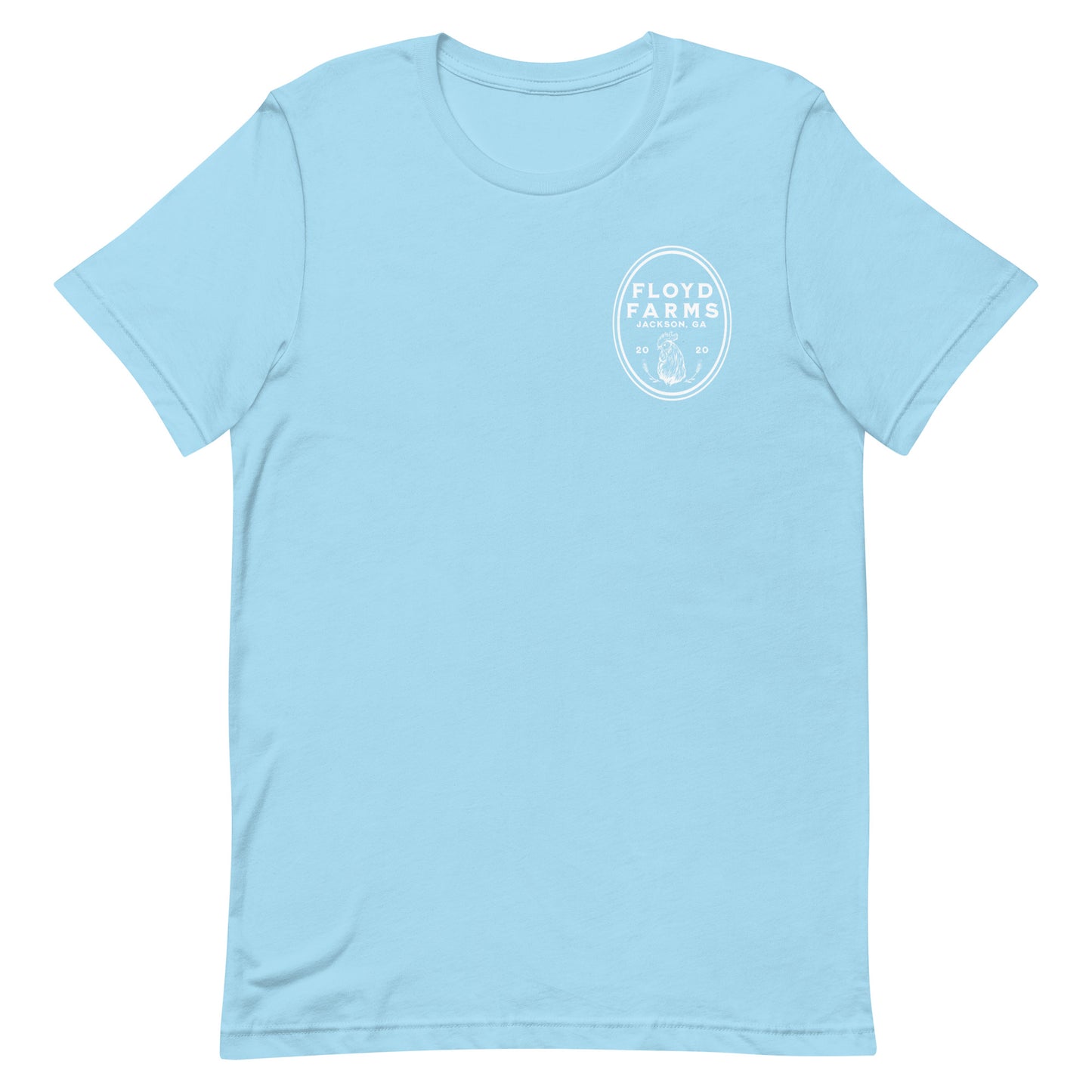 Floyd Farms of GA unisex tee with logo in white