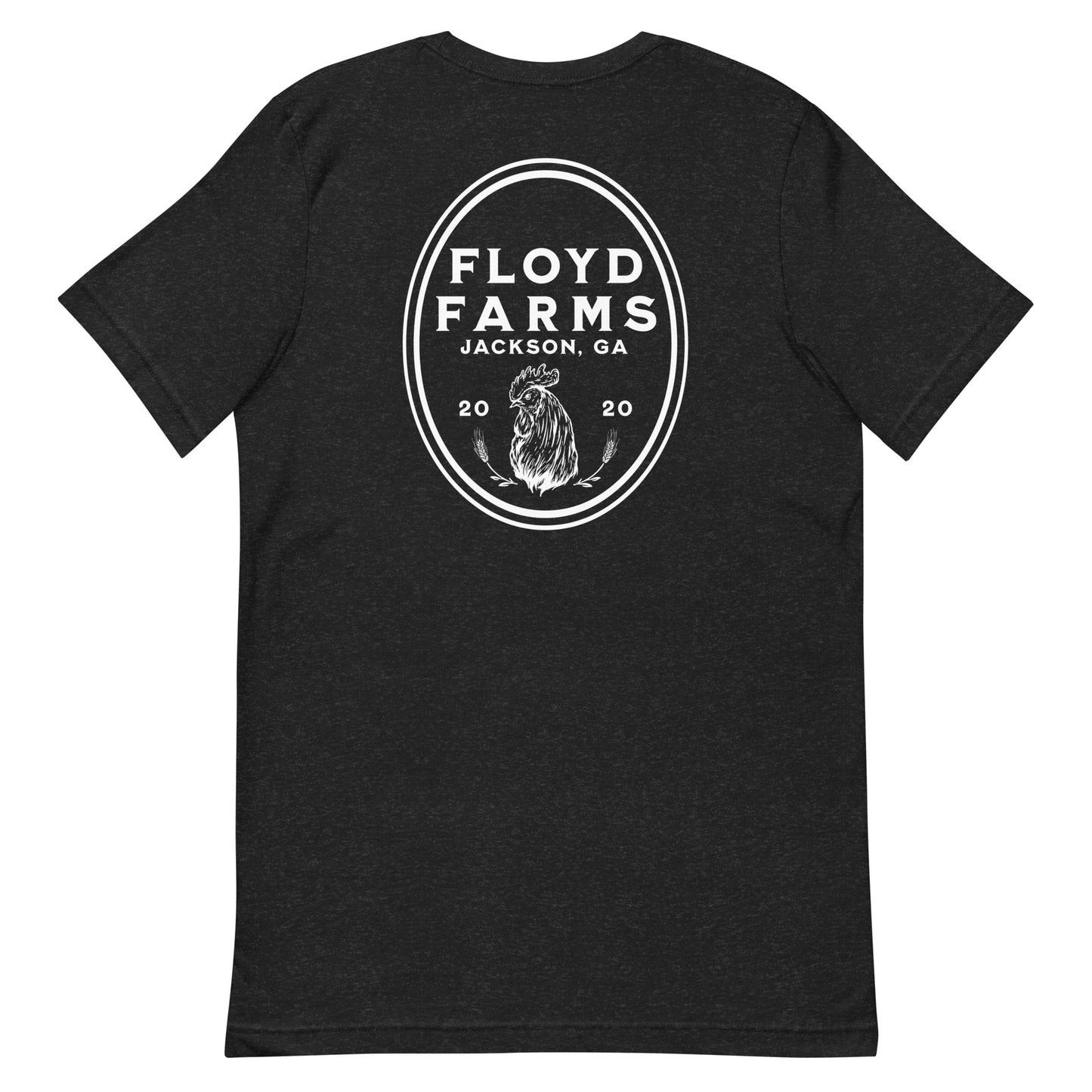 Floyd Farms of GA unisex tee with logo in white