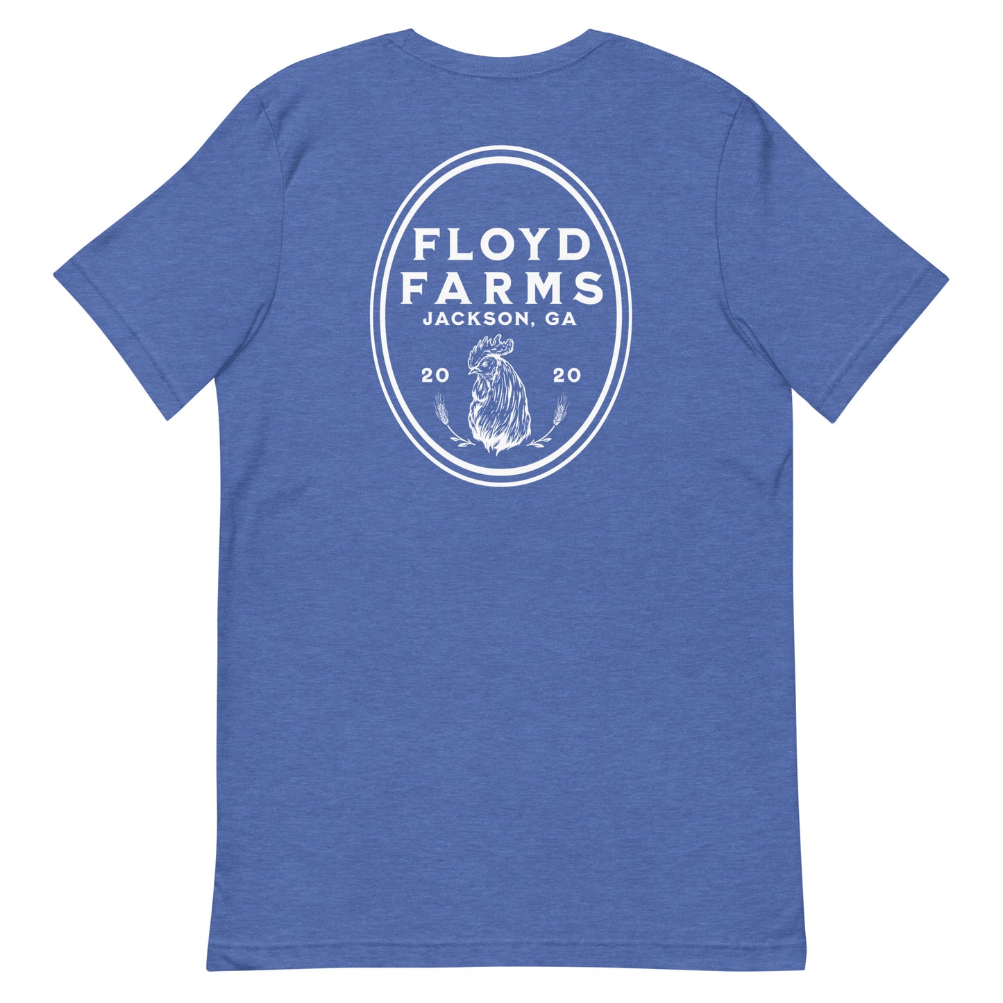 Floyd Farms of GA unisex tee with logo in white