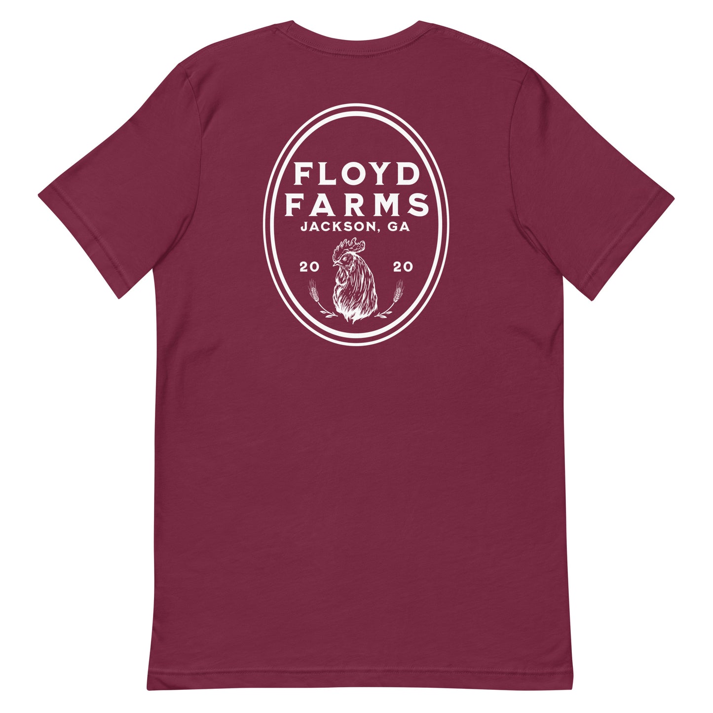 Floyd Farms of GA unisex tee with logo in white