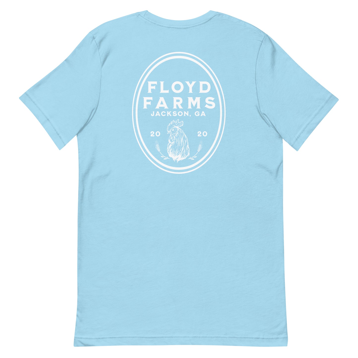 Floyd Farms of GA unisex tee with logo in white