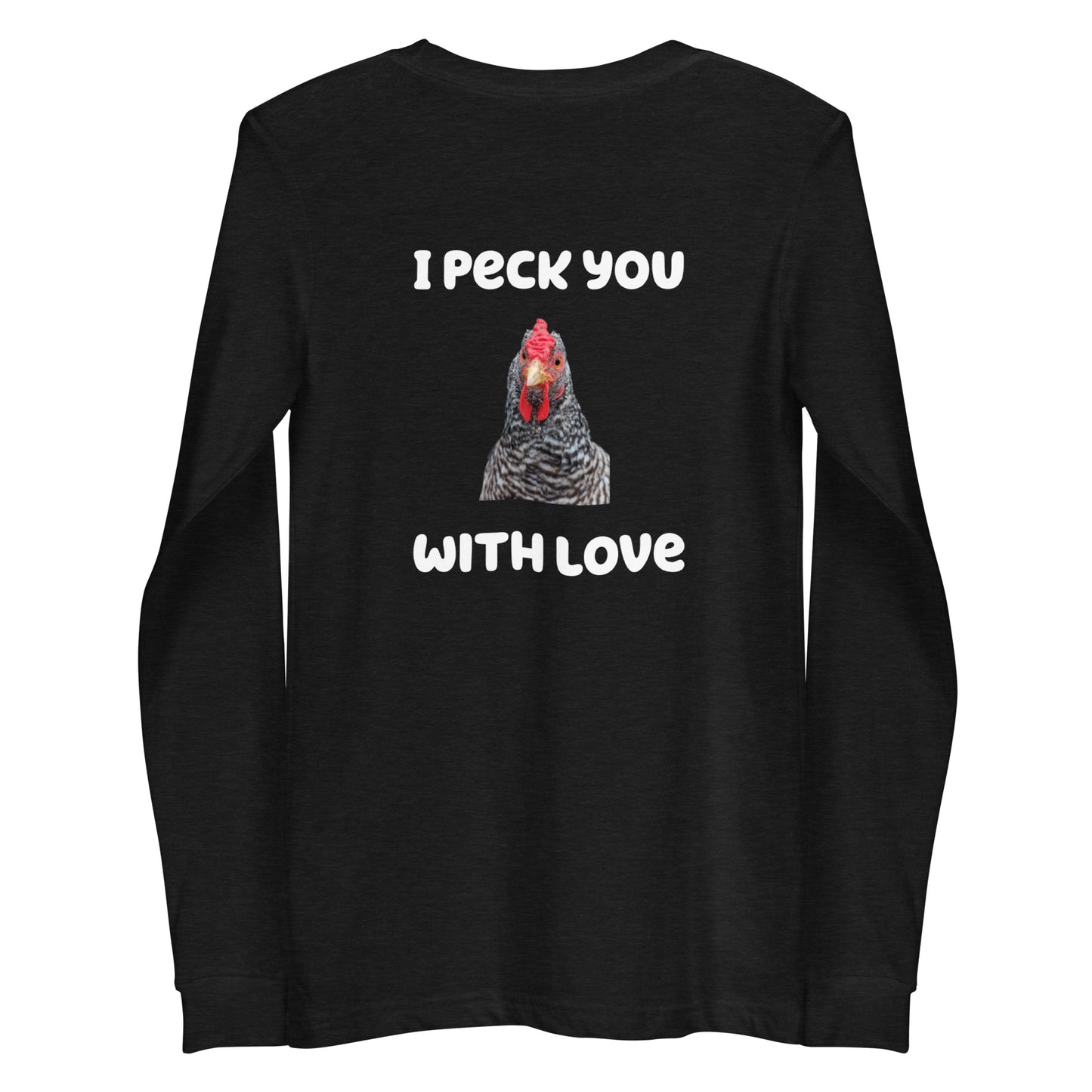 Peck you with love unisex long sleeve tee