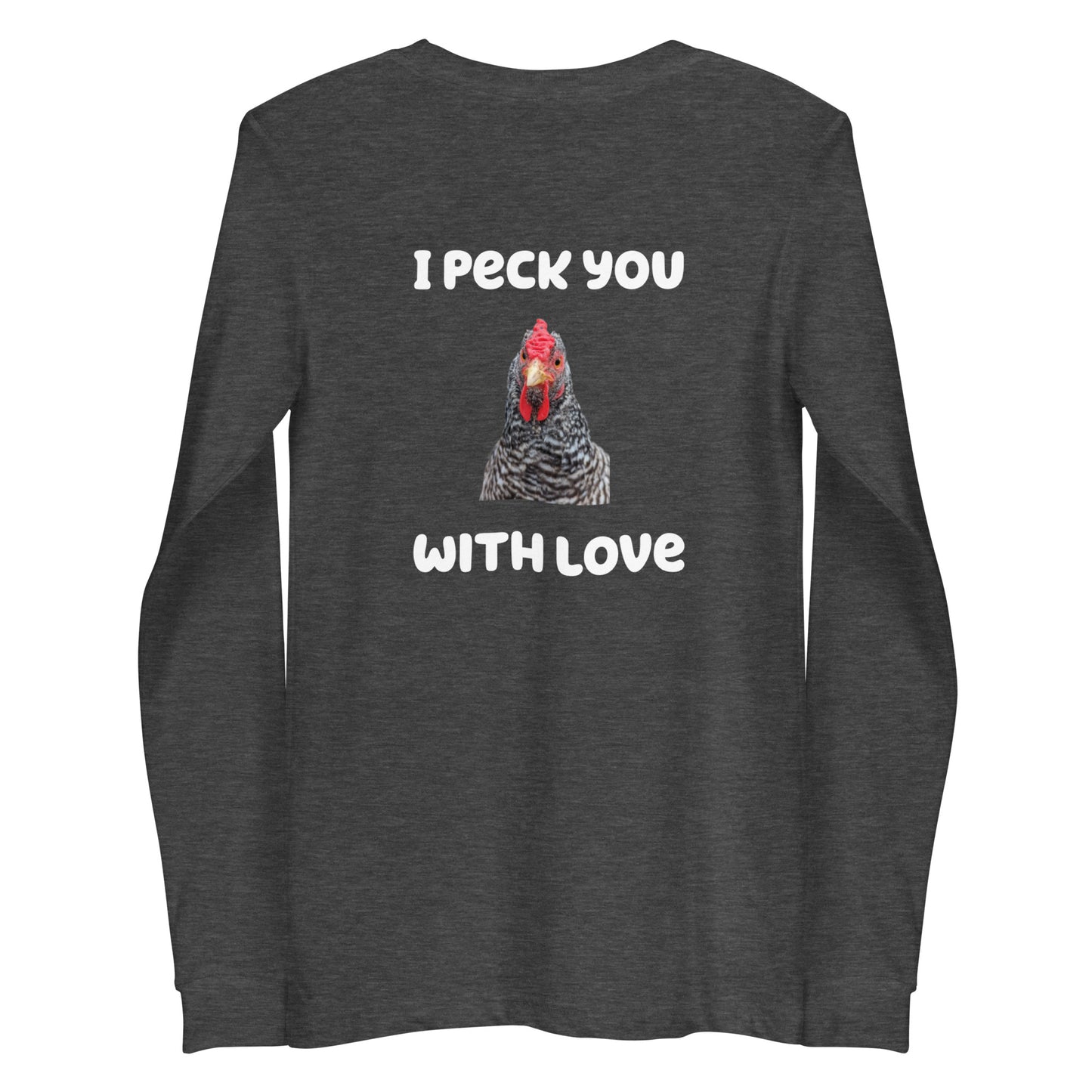 Peck you with love unisex long sleeve tee