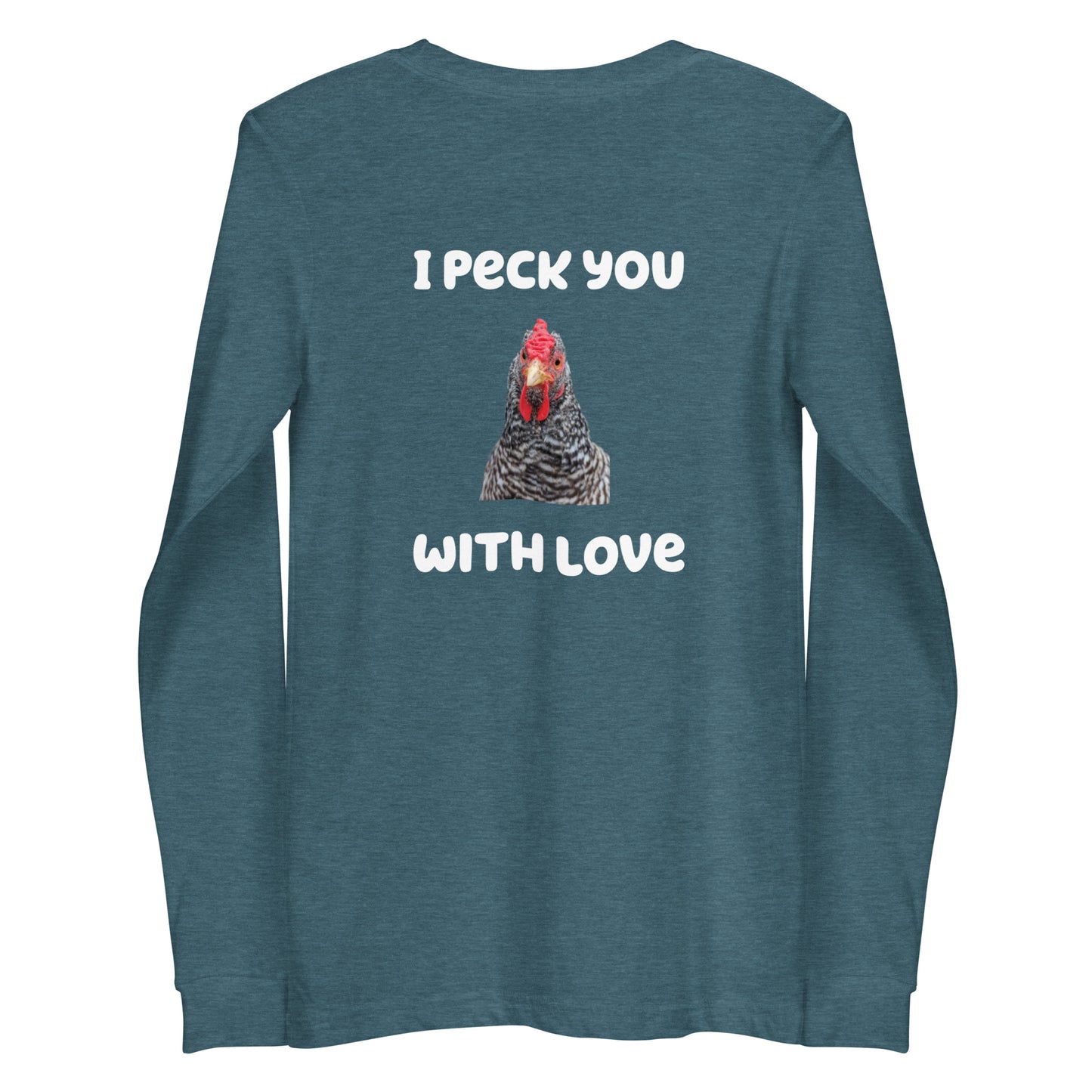 Peck you with love unisex long sleeve tee