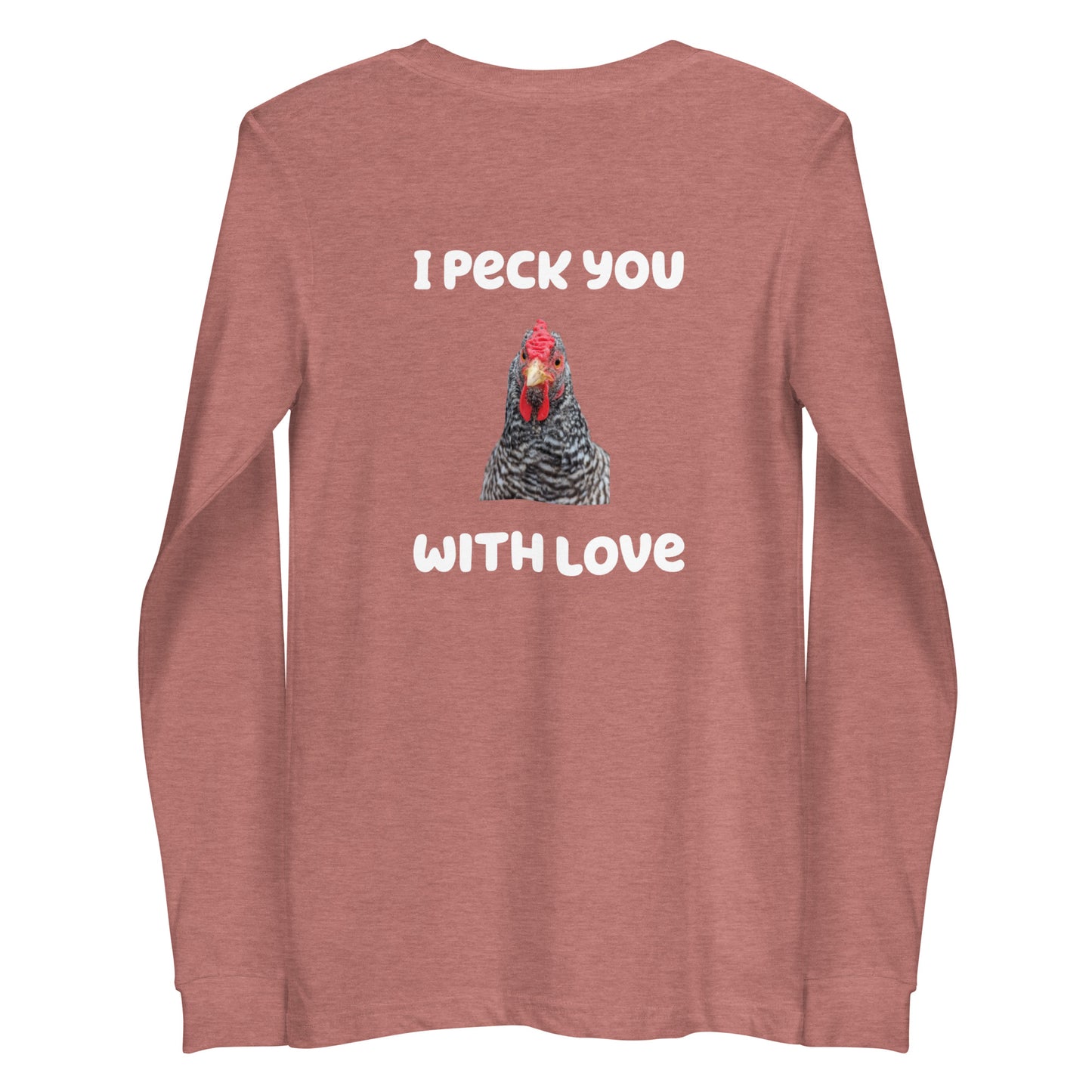 Peck you with love unisex long sleeve tee