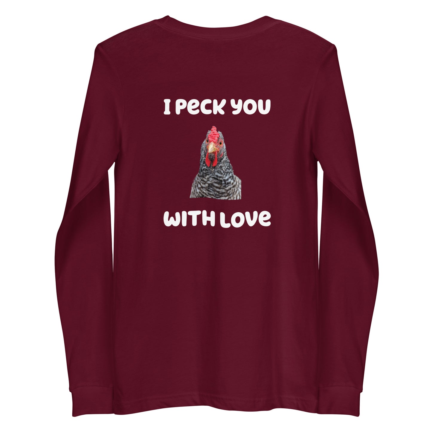 Peck you with love unisex long sleeve tee