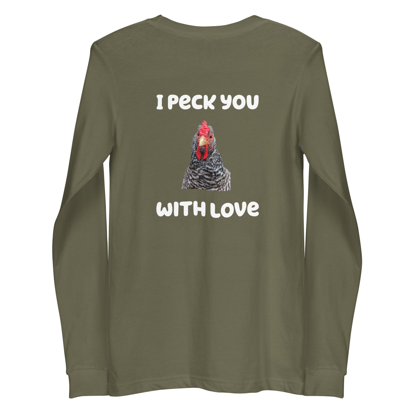 Peck you with love unisex long sleeve tee