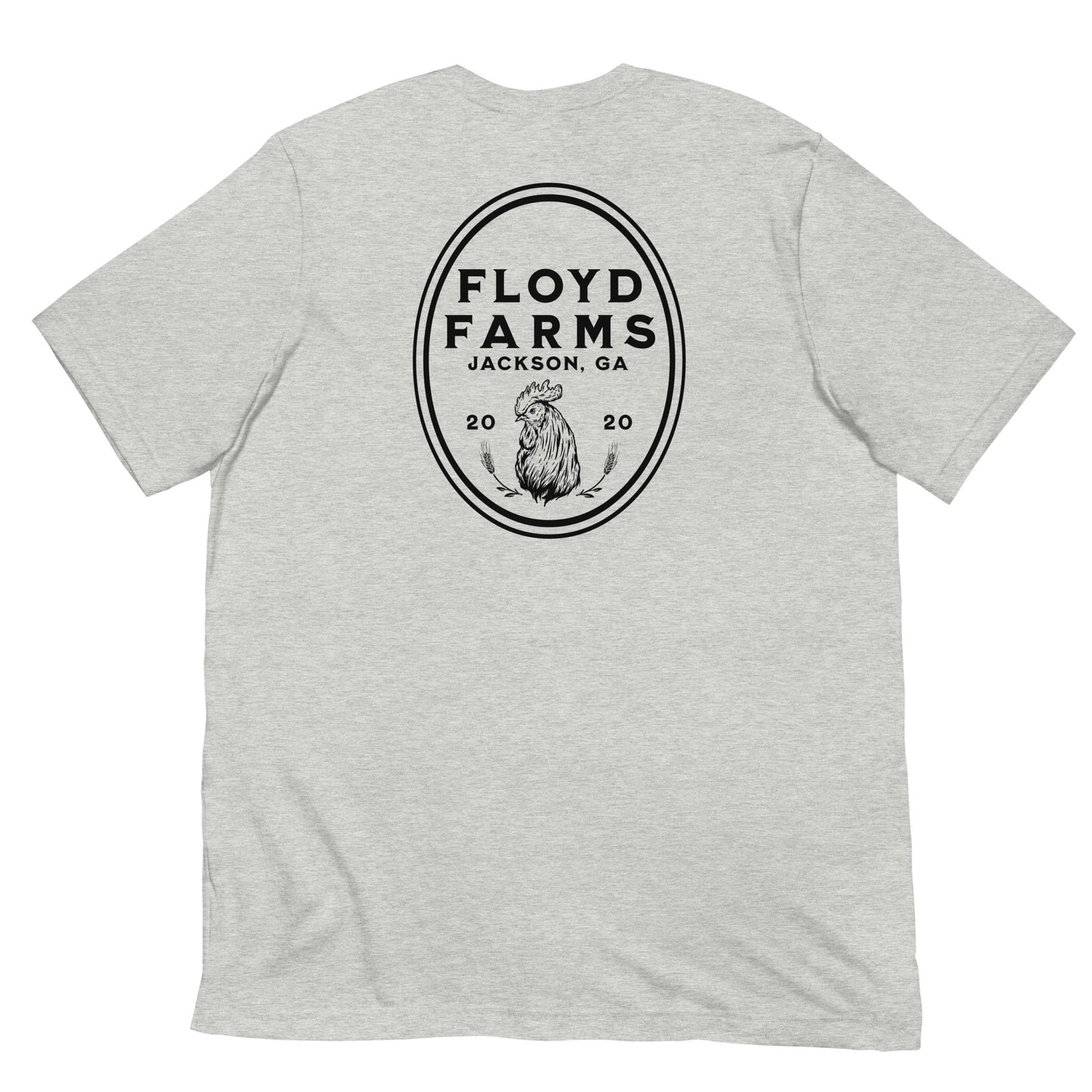 Floyd Farms of GA unisex tee with logo in black