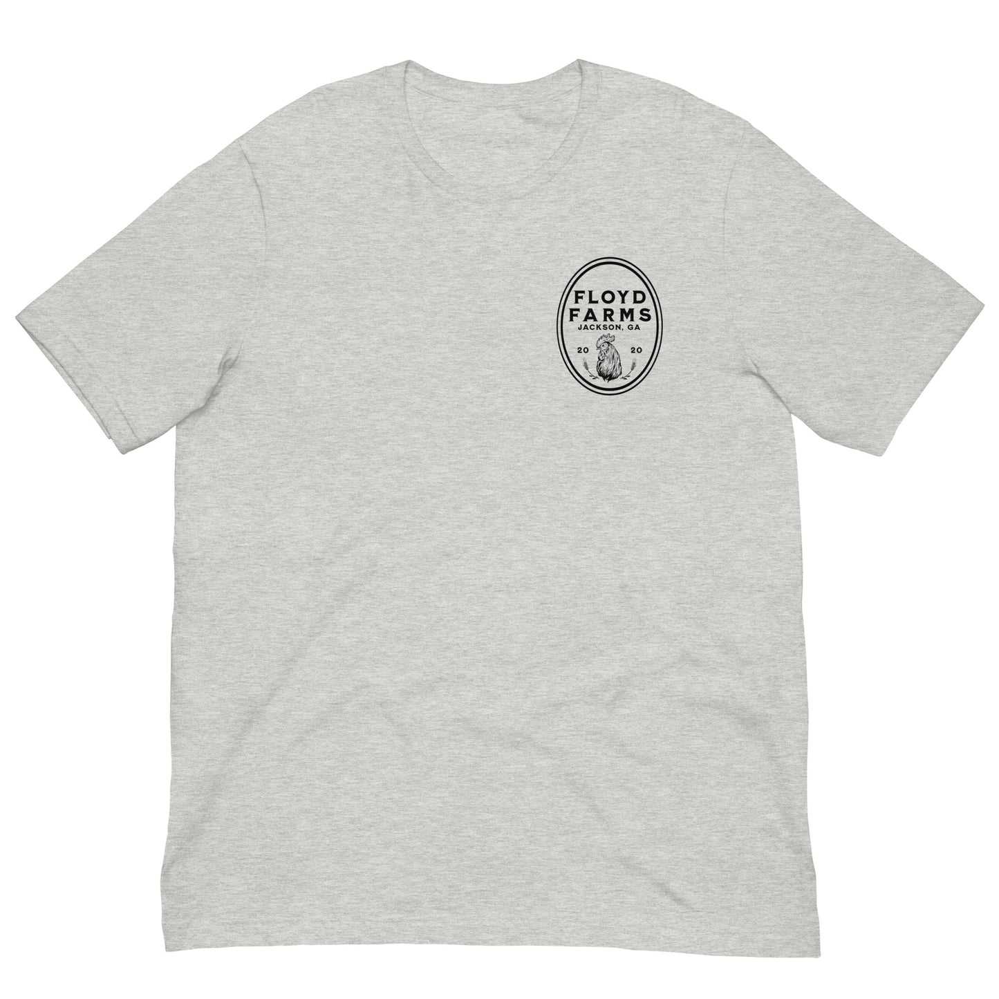 Floyd Farms of GA unisex tee with logo in black