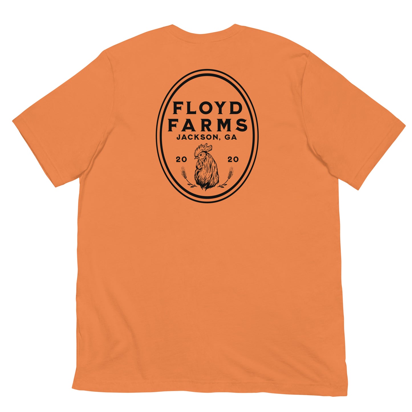 Floyd Farms of GA unisex tee with logo in black