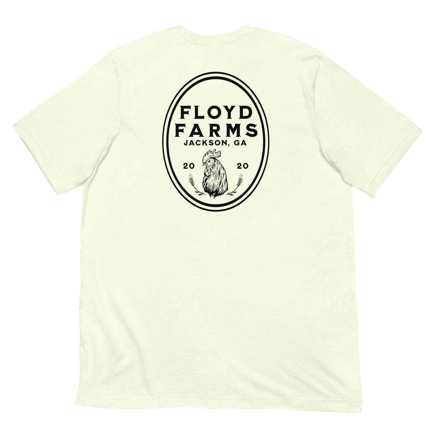 Floyd Farms of GA unisex tee with logo in black