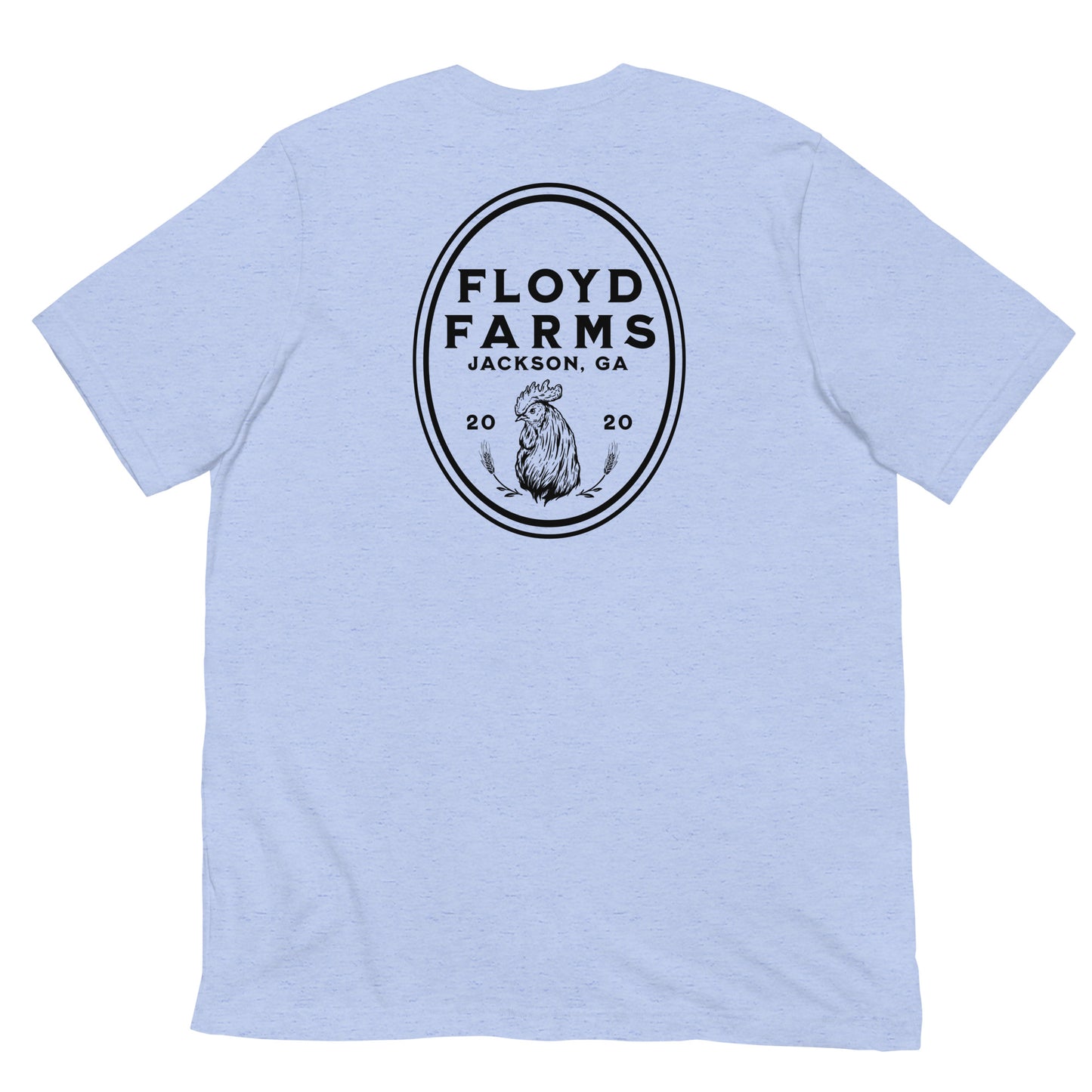 Floyd Farms of GA unisex tee with logo in black