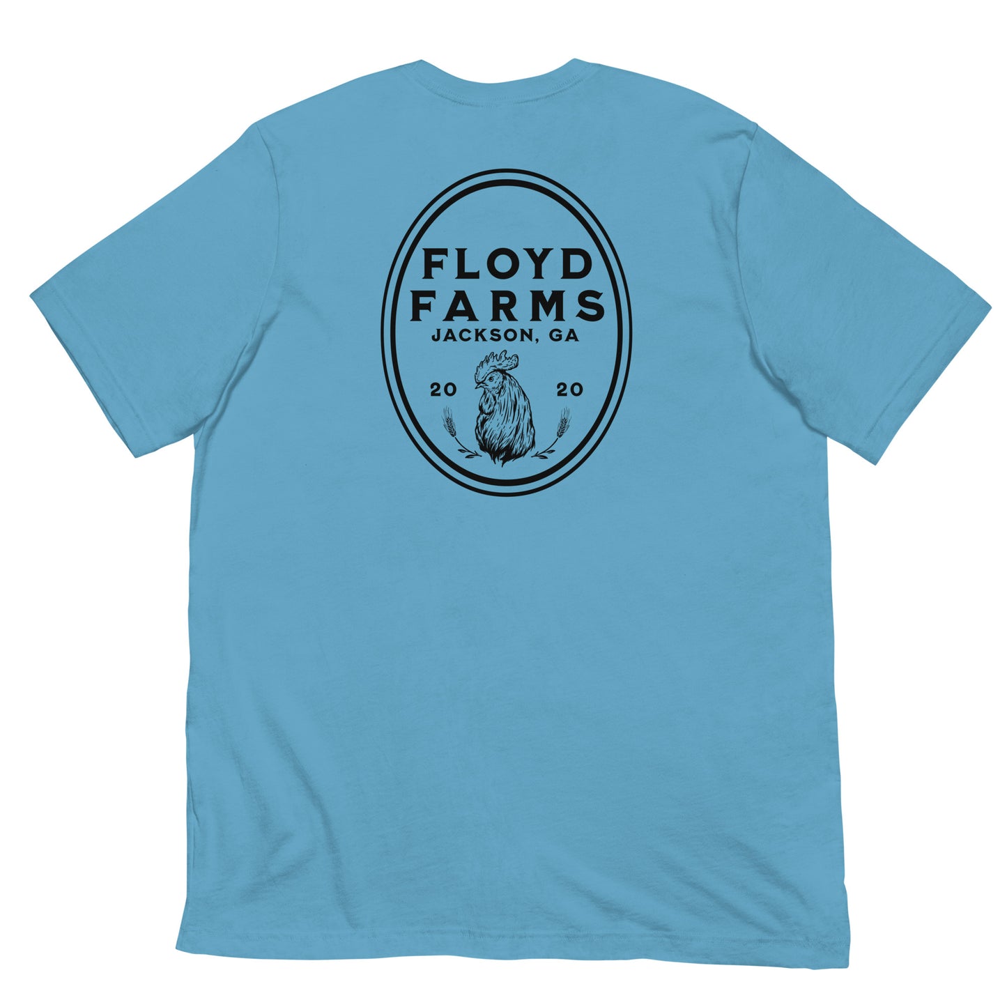 Floyd Farms of GA unisex tee with logo in black