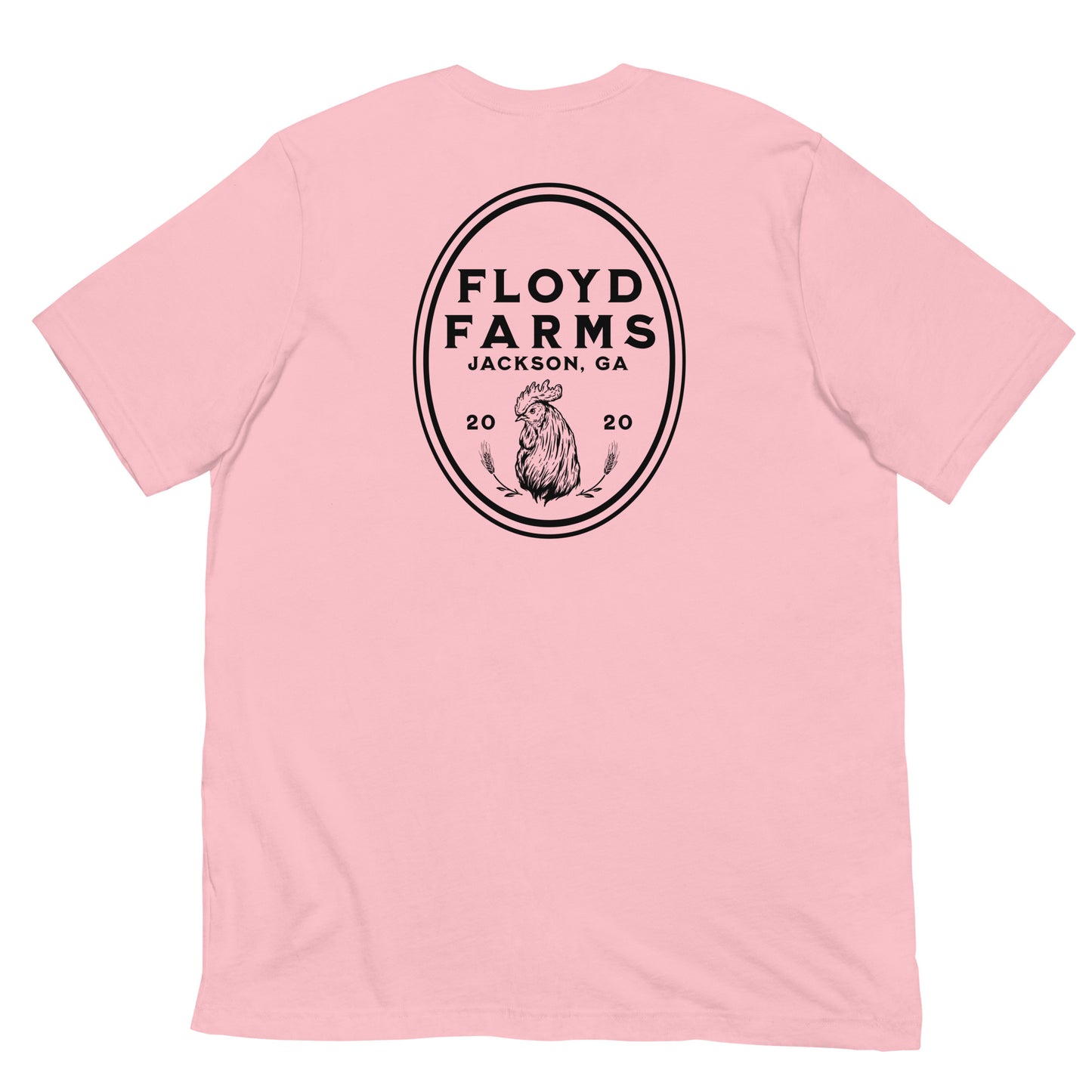 Floyd Farms of GA unisex tee with logo in black