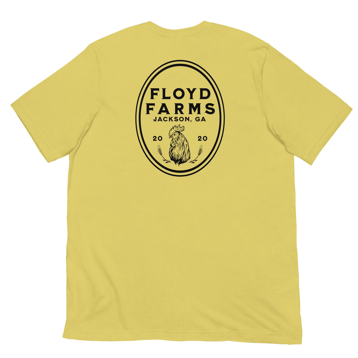 Floyd Farms of GA unisex tee with logo in black